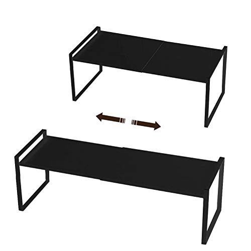 Cuisine Métal Demi Etagere Étagère rétractable en Coin pour Placard économise l’espace pour Armoires de Comptoirs, Garde-manger, Aliments et...