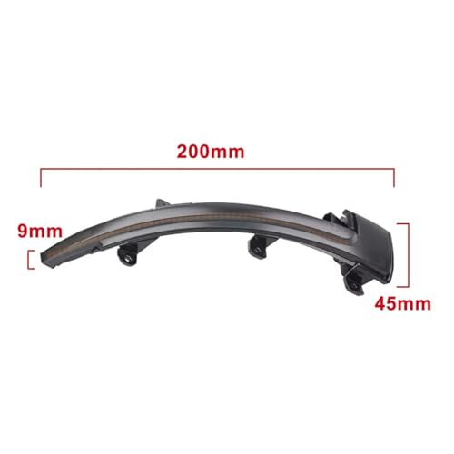 Señal de giro dinámica para espejo retrovisor compatible con TTS MK2 4