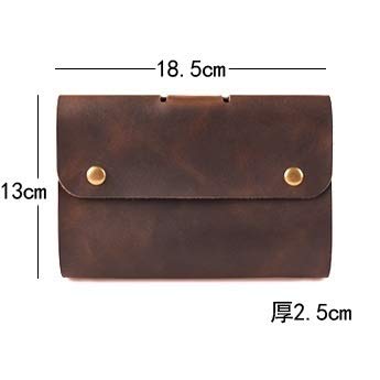 CQU A6 Funda de piel suave auténtica para diario de oficina, diario en espiral de viajeros