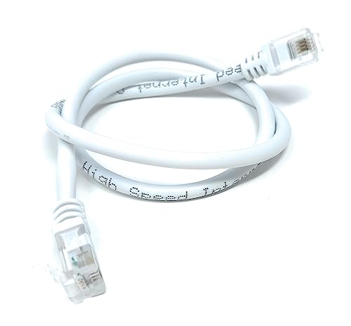 DRUT 50cm RJ11 to RJ11 ADSL 2 High Speed Broadband Modem Telephone Cable Transmits Data Up to 100 Mbits/sec - Image 2