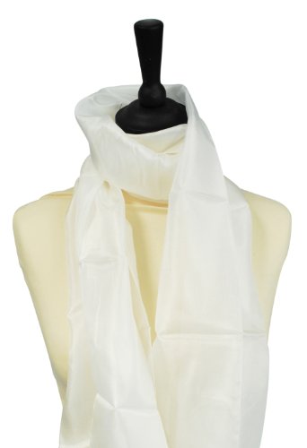 PEBEO Pure Silk Shawl, White, 45x180cm