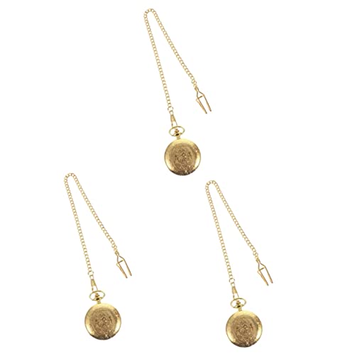 Montre rustique Mikikit en alliage doré collier de poche créatif au design antique