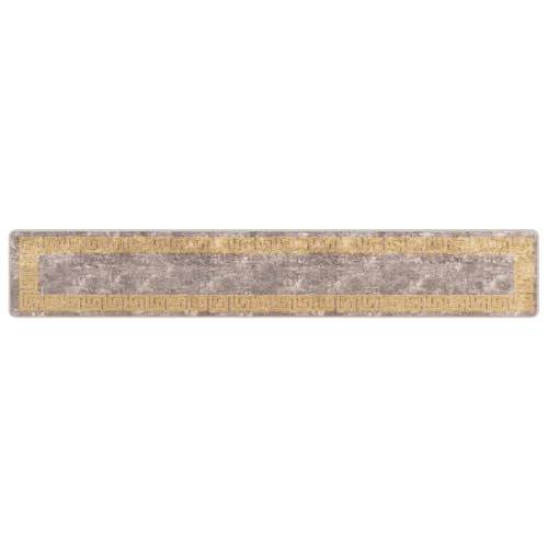 Tapis de couloir gris 50x300 cm MARSA en polyester velours et PVC - 2