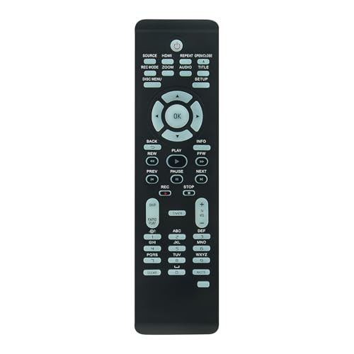 AIDITIYMI Replaced Remote Commander fit for Philips DVD DVDR3475 DVDR3475/37 DVDR3475/37B DVDR3437 DVDR3475/37X Digital Video Disc Recorder