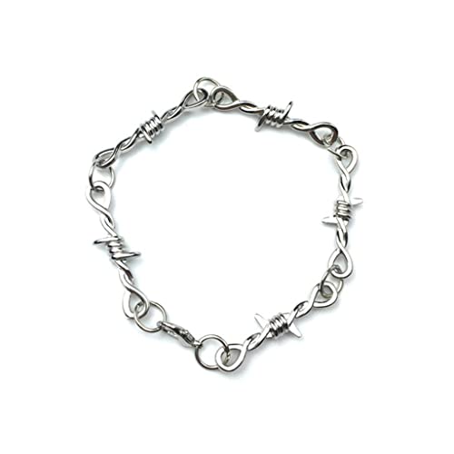 ohodhmnu Pulsera para mujer, gargantilla de zarza de moda para mujeres y hombres, hip-hop, gótico, punk, alambre de púas, collar de espinas, gargantilla de regalo, As shown