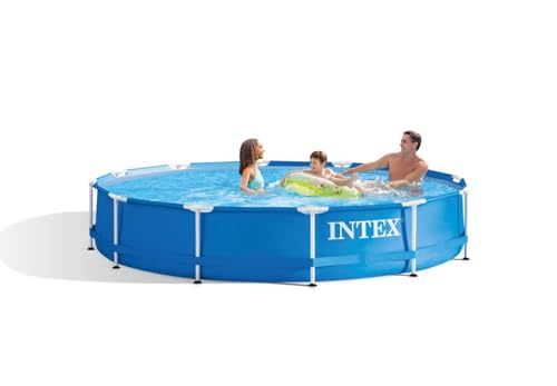 Intex 28210NP - Piscina con telaio in metallo, 366 x 76 cm, colore: blu - Immagine 1