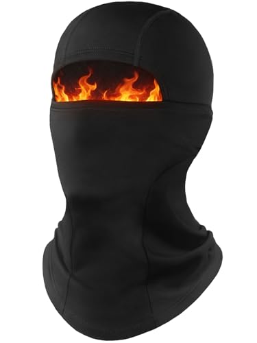 Fuinloth Ski Mask Balaclava Pro, Cold Weather Windproof Thermal Shiesty Motorcycle for Men/Women Black