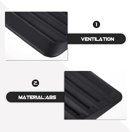 Embellecedor de ventilación negro en ABS para capó de coche 5