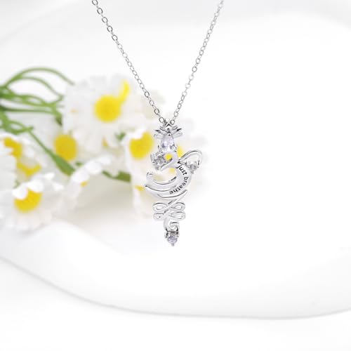 OM Breathe Symbol Yoga Necklaces - 925 Sterling Silver Cubic Zirconia Lotus Flower Just Breathe Necklace OM Sanskrit Jewelry Gifts for Women4