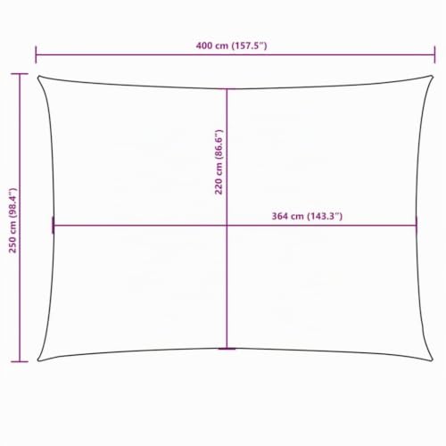 Toldo parasol de tela oxford con costuras reforzadas de vela rectangular exterior de lujo 4