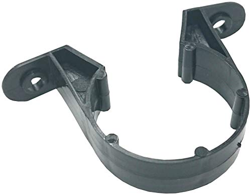 Merriway BH06822 (4 Pcs) Push/Compression Fit Waste Pipe Clips, 32mm Black (1.1/4 Inch) - Pack of 4 Pieces