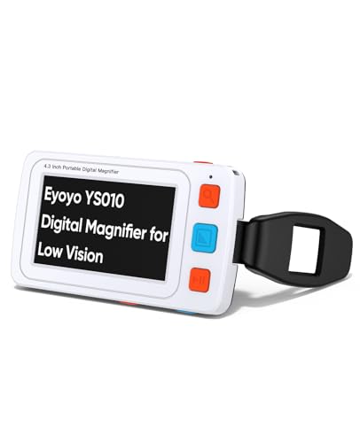 Eyoyo Portable Digital Magnifier 4.3-Inch: 4X-32X Electronic Reading Aid with