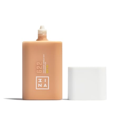3INA MAKEUP - The Every Single Day Foundation SPF 50 622 - Base de Maquillaje Claro cálido con SPF 50 & Niacinamida - Fórmula ligera - Modulable - Cobetura ligera a media - Vegan - Cruelty Free
