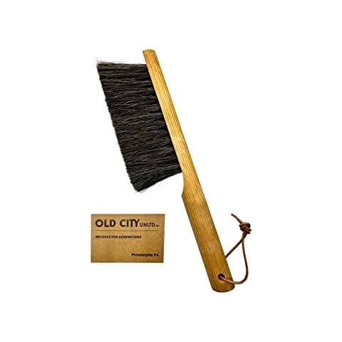 Dustpan Bench Woodworking Brush-USA 13 inch Horsehair Brushes are Used for Counter, Furniture, Drafting, Patio, Fireplace Cleaning, Shop Brush, Leather Tie, Woodworking Tool & Accessories Cover
