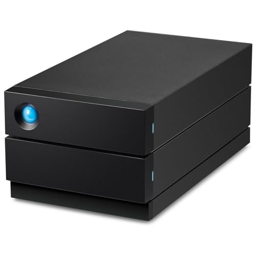 LaCie 2big RAID 16TB External Hard Drive Desktop HDD – USB-C, 7200 RPM Enterprise Class Drives, for Mac and PC Desktop, Rescue Services (STHJ16000800)