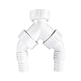 Xavax Geräteanschlusst Aufputz Doppel-Geräteanschlusstülle mit Rückflussverhinderer, weiß