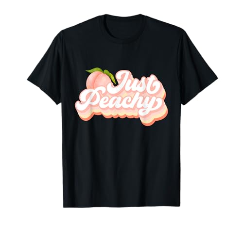 Vintage Just Peachy Summer Fruit Georgia Peaches Camiseta