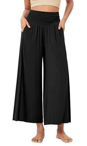 ODODOS Women's Wide Leg Palazzo Lounge Cropped...