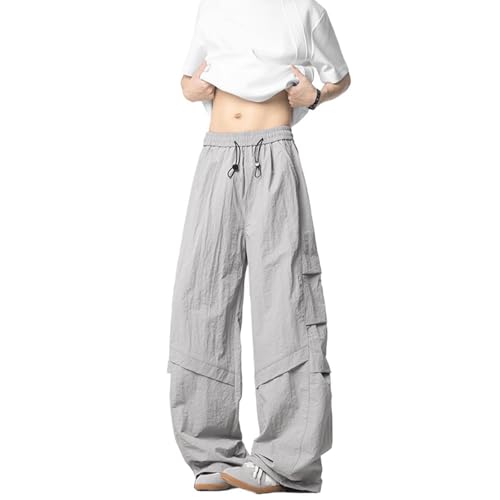 Men's Pants Workwear Ice Silk Wide Leg Lightweight Loose Sport Summer Casual Long Pants for Men2