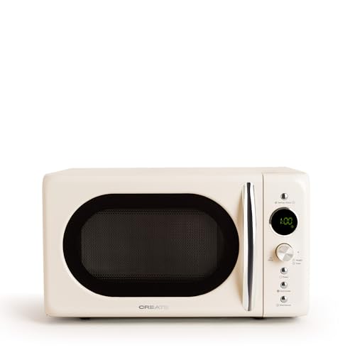CREATE/MICROWAVE RETRO/Microondas grill digital banco roto/Estilo Retro, capacidad 20L, plato de...