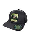 PNW Apparel Smokey The Bear Keep it Green Snapback Trucker Hat with Smokey The Bear Woven Patch (Grey/Black)