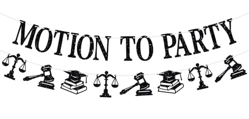 Motion to Party Banner, Congrats Lawyer Grad Hanging Decorations, Born to Argue/Case Closed, Class of 2026 Law School College Graduation Party Decorations Supplies