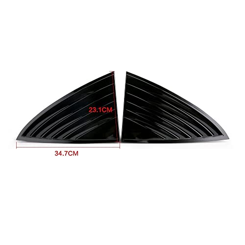 ZAPYVET Embellecedor de cubierta de persiana de ventana trasera de coche, for Tesla, modelo 3 2019-2021, placas embellecedoras de ventilación lateral con patrón de fibra de carbono, 2 uds. Cubierta pa