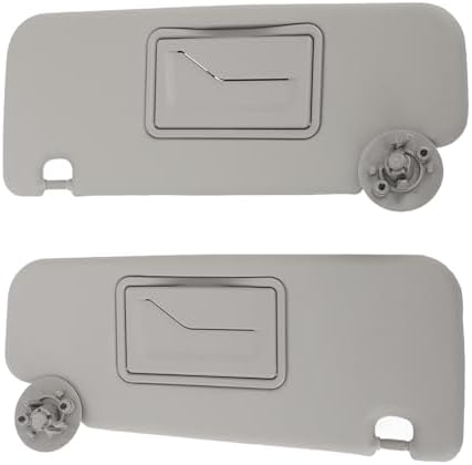 Sun Visor, 1 Pair Sun Visor Left Right Sun Visor with Mirror Replacement for Chevy Aveo 2012 to 2020 Grey