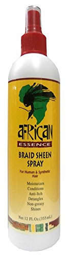 African Essence Braid Sheen Spray for Human & Synthetic Hair 355ml Cover