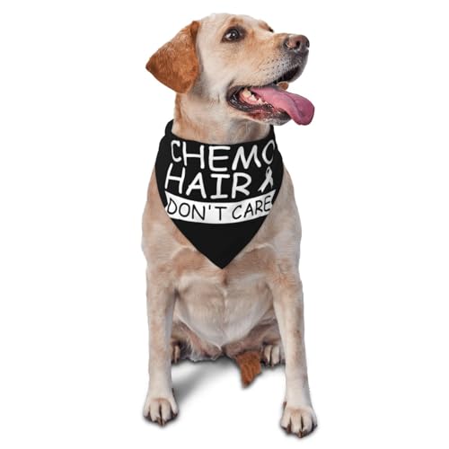 Chemo Hair Don't Care Lung Cancer Dog Scarf Pet Bandana