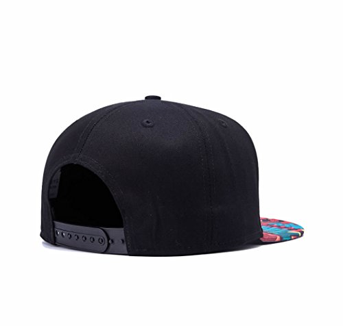Image of Quanhaigou Snapback Hat for Men Women,Hip Hop Style Colorful Flat Bill Hats Teens Adjustable Baseball Cap