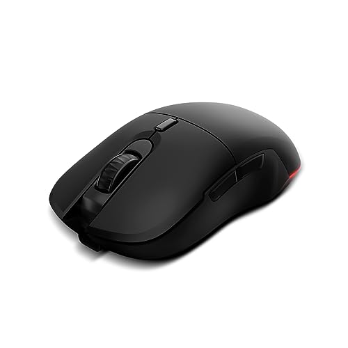 KOMET - Mouse da gioco RGB senza fili, sensore ottico di precisione Pixart PMW 3212, 8 pulsanti, 5 livelli DPI fino a 2400, ricevitore wireless a 2,4 GHz incluso, USB, nero - Mouse gaming - Immagine 6