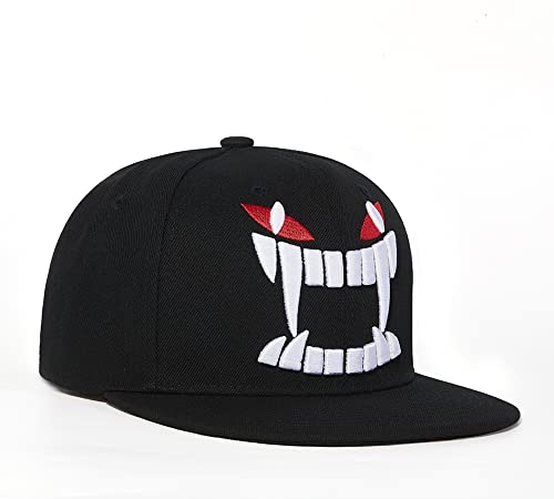 Image of Quanhaigou Snapback Hat for Men Women,Hip Hop Style Colorful Flat Bill Hats Teens Adjustable Baseball Cap
