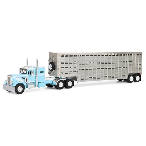 First Gear Peterbilt 351 1/64 con Trailer Livestock miniatura 1