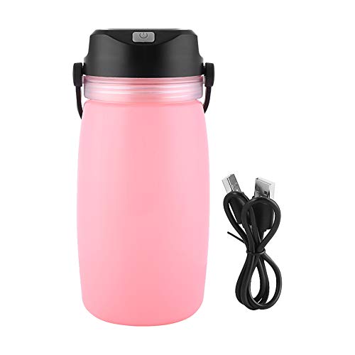 PerGar Botella de Agua Portátil para Exteriores, Taza Luminosa con Carga Solar USB, Botella de Agua Solar Ligera para Senderismo, Luz de Botella de Agua de 700 Ml, para Acampar Al Aire