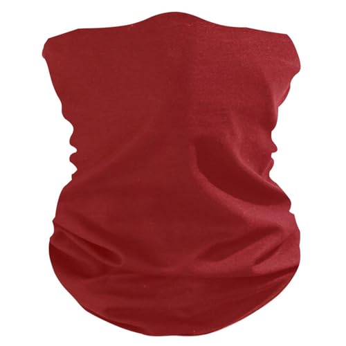 Máscara facial de tela elástica para mujer, para trabajo, ciclismo, kayak, color rojo oscuro