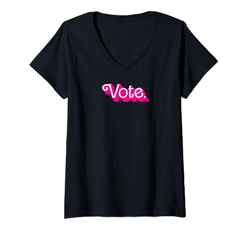 Vote Pink V-Neck T-Shirt