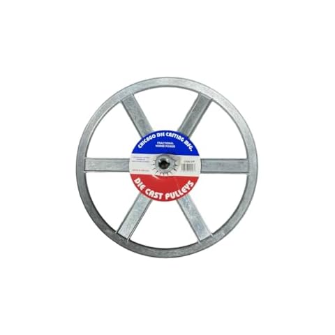 Chicago Die Casting 1200a Single V Grooved Pulley, 12" X 5/8" Cover