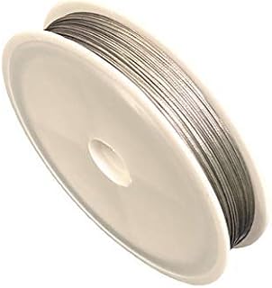 尼龙涂层 钢丝 银 手工艺 配件 用 零件 1卷 5种可选 (0.38mm)