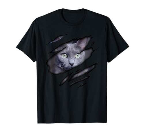 Russian Blue Cat in me design, Catdesign, Purebred Cat T-Shirt