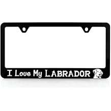 Labrador Plastic License Plate Frame - I Love My Labrador
