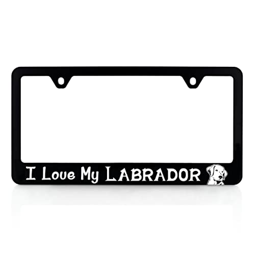 Labrador Plastic License Plate Frame