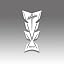 Fishbone Sticker-White
