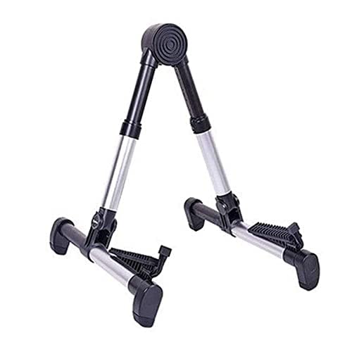 GAXQFEI Guitar Stand - Foldable Aluminum Floor Stand, Steady Stand Safe Protection, Lightweight, Durable, Metal Construction with Rubber Feet, for All Types of Guitars, Basses, Violins
