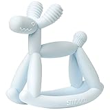 Smooch Rocking Teething Toys for Babies 0-6 Months, 12, 18 - Easy to Hold Silicone Baby Teether, Soft Infant Teething Toys Provides Baby Teething Relief & Soothes Sore Gums, (Blue)