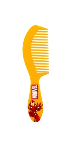 MARVEL - Peine Capitán América - Desenreda con suavidad - Para todo tipo de cabello - Accesorio oficial de peinado Marvel - Mango ergonómico - Regalo ideal para niños y adultos fans.