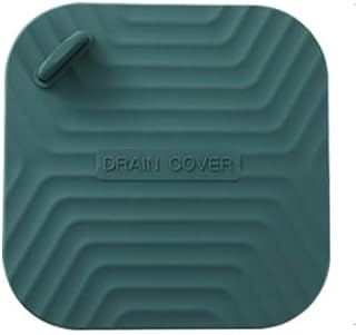 Sink Stopper Silicone Bathtub Stopper,Kitchen Sink Drain Stopper,Bathroom Drain Plug Stopper,Shower Drain Sink Stopper, Laundry Sink Drain Stopper (Square Green)