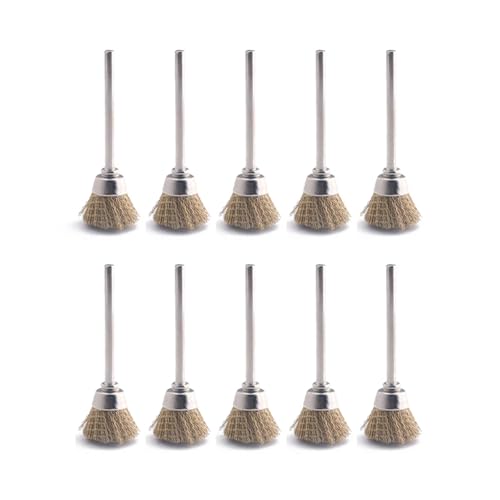Brosses métalliques pour perceuse en laiton 3x13.0mm avec tige de 3.0mm pour le nettoyage de précision