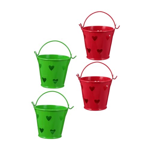 FUNOMOCYA Rustic Mini Hollow-Out Bucket Decorative Mini House Supply Ideal for Wedding Candy