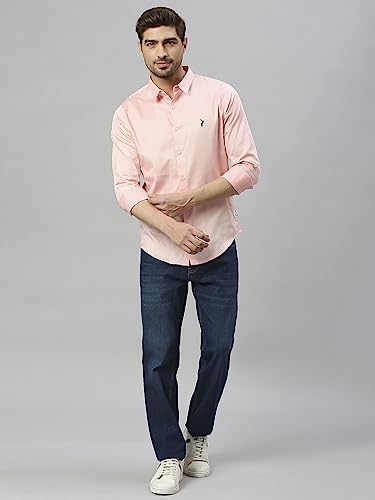Image of Thomas Scott Men's | Solid | Full Sleeve | Slim Fit | Cotton Blend | Spread Collar | Casual Shirt